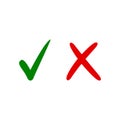 Check mark Sign Approved and Reject Royalty Free Stock Photo