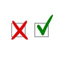 Check mark Sign Approved and Reject Royalty Free Stock Photo