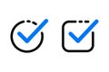 Check mark sign icon. Checklist symbol sign vector collection Royalty Free Stock Photo