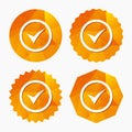 Check mark sign icon. Yes circle symbol. Royalty Free Stock Photo