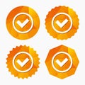 Check mark sign icon. Yes circle symbol. Royalty Free Stock Photo