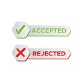 Check mark stickers style brush accepted and rejected
