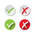 Check mark stickers style brush Royalty Free Stock Photo