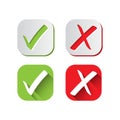 Check mark stickers style brush Royalty Free Stock Photo