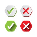 Check mark stickers style brush Royalty Free Stock Photo