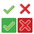 Check mark stickers Royalty Free Stock Photo