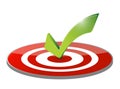 Check mark target and dart illustration design Royalty Free Stock Photo
