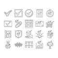 check mark tick ok icons set vector Royalty Free Stock Photo