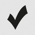 Check mark; tick; yes; vote - black vector icon Royalty Free Stock Photo