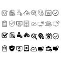 Check mark vector icon set. Approval illustration symbol collection. ok sign or logo. Royalty Free Stock Photo