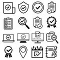 Check mark vector icons set. Checkmarks icon. approval illustration symbol collection. ok sign or logo.