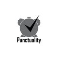 Check mark watch punctual symbol vector