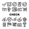 check mark yes correct icons set vector Royalty Free Stock Photo