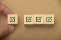 4 Check Marks: Symbolizing Completion, Success, and Validation in Tasks and Goals Royalty Free Stock Photo