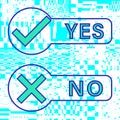 Check marks yes and no. Royalty Free Stock Photo