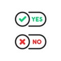 Check marks yes and no ui button Royalty Free Stock Photo