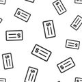 Check money seamless pattern background icon. Flat vector illustration. Check dollar sign symbol pattern. Royalty Free Stock Photo