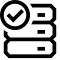 Check notification server storage icon image Royalty Free Stock Photo