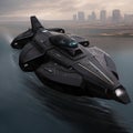 boat concept art inspired by the evil empire from star wars