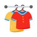 Check out modern 3d style icon of hanging shirts Royalty Free Stock Photo