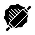 Check out our premium glyph icon of rolling dough Royalty Free Stock Photo