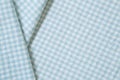 Blue check pattern fabric fold background Royalty Free Stock Photo