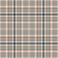 Check pattern glen. Spring autumn tartan plaid vector in grey and beige. Tweed hounds tooth background for jacket, coat, dress.