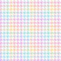 Check plaid pattern. Pastel multicolored houndstooth vector background for dress, scarf, coat, jacket, blanket. Royalty Free Stock Photo