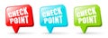 Check point vector icon