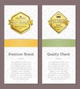 Check Quality Premium Brand Golden Award Posters Royalty Free Stock Photo