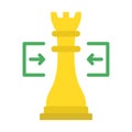 Check rook, chess Vector icon which can easily modify