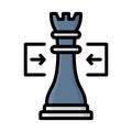 Check rook, chess Vector icon which can easily modify