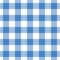 Check seamless pattern. Blue checks background. Repeated gingham geometric patern. Scottish style prints design. Repeating texture Royalty Free Stock Photo