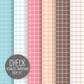 Check Seamless pattern. Geometrical vector background. Pastel li