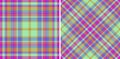 Check seamless pattern. Plaid fabric background. Vector textile tartan texture Royalty Free Stock Photo