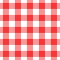Check Seamless Pattern. Red Checks Background. Repeated Gingham Geometric Patern. Scottish Style For Prints Design. Repeating