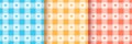 Set gingham seamless pattern. Vichy backgrounds. Vector illustration Royalty Free Stock Photo