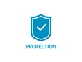 check shield icon symbol. Secure Protection Concept vector illus Royalty Free Stock Photo