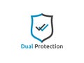check shield icon symbol. Secure Protection Concept vector illus Royalty Free Stock Photo
