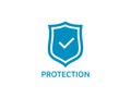check shield icon symbol. Secure Protection Concept vector illus Royalty Free Stock Photo