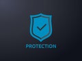check shield icon symbol. Secure Protection Concept vector illus Royalty Free Stock Photo