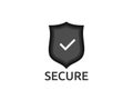 check shield icon symbol. Secure Protection Concept vector illus Royalty Free Stock Photo
