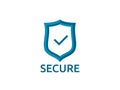 check shield icon symbol. Secure Protection Concept vector illus Royalty Free Stock Photo