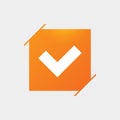 Check sign icon. Yes button. Royalty Free Stock Photo