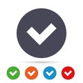 Check sign icon. Yes button. Royalty Free Stock Photo