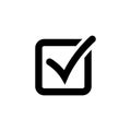 Check simple icon. Approved Tick sign. Confirm, Done or Accept symbol.