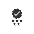 check, star, business icon. Element of business icon for mobile concept and web apps. Glyph check, star, business icon can be used Royalty Free Stock Photo