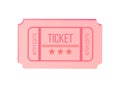 Check with Stars and Numbers, Pink Ticket Vector