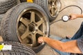 Check tire pressure With tire gauge Standards