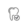 Check tooth line icon